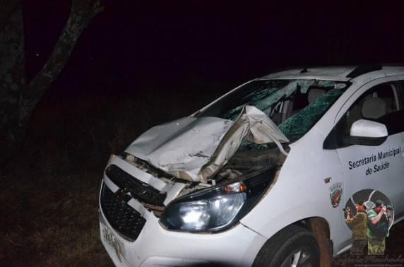 Veículo da saúde de Ronda Alta colide em animal na pista na ERS 404 em Sarandi - foto 3