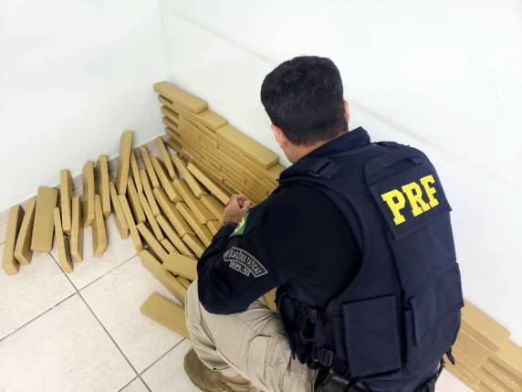 Ação conjunta PRF, PM e P.Civil apreende PRF apreende 151 kg de maconha esta madrugada em Brusque - foto 3