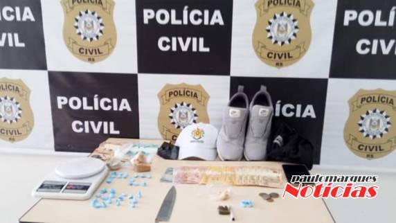 Homem e mulher foram presos pela Polícia Civil por tráfico de drogas, em Tenente Portela - foto 2