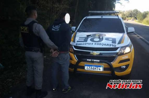 Conduto de uma caminhonete foi abordado pelo POE do 1°BRBM na RS 324
