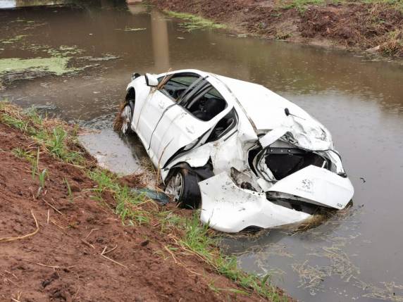 Acidente ocorreu na manhã deste domingo na SC-401, no bairro Vargem Grande