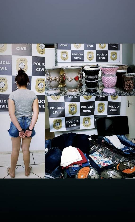 Polícia Civil prende mulher com mercadorias furtadas no comércio de Santo Ângelo e Santo Cristo - foto 6