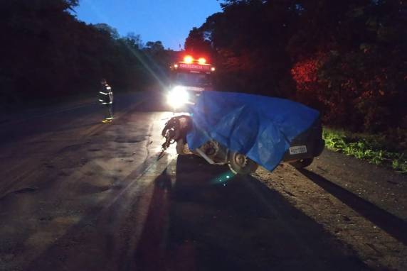 Acidente ocorreu neste sábado, 26, entre os municípios de Cunha Porã e Caibi