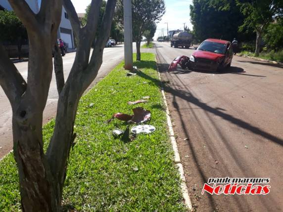 Motorista fica ferida depois de bater veículo contra uma árvore na Av. Santa Rosa - foto 2