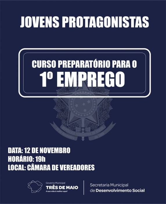 Reunião para inscrições acontecerá na terça-feira, 12 de novembro