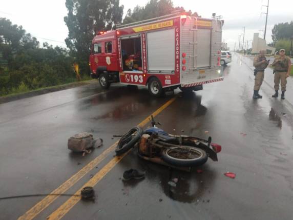 Uma das motocicletas tem placa de São Miguel do Oeste