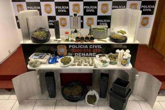 Apartamento seria utilizado para cultivo de droga mais potente; um homem foi preso em flagrante