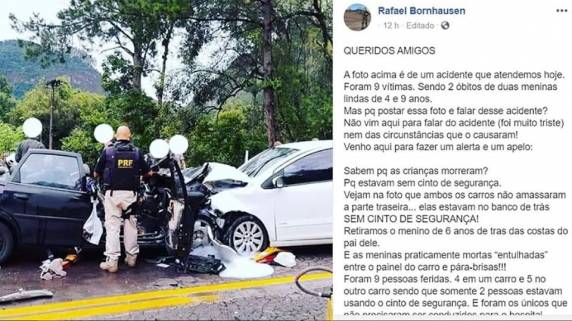 Policial que atendeu acidente que matou duas crianças naturais de Três Passos faz apelo emocionante - foto 3