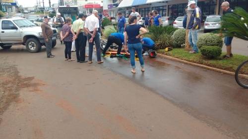 Motociclista ficou ferido