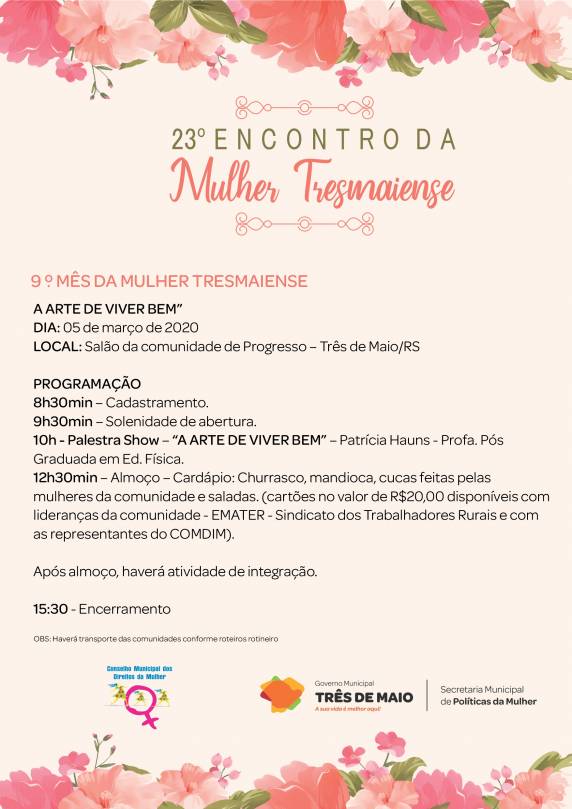 Programação conta com apoio e parceria de diversas empresas e entidades do município