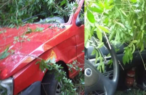 Veículo saiu da pista na BR-285, em Coronel Barros. Fotos: Maic Mota Rodrigues
