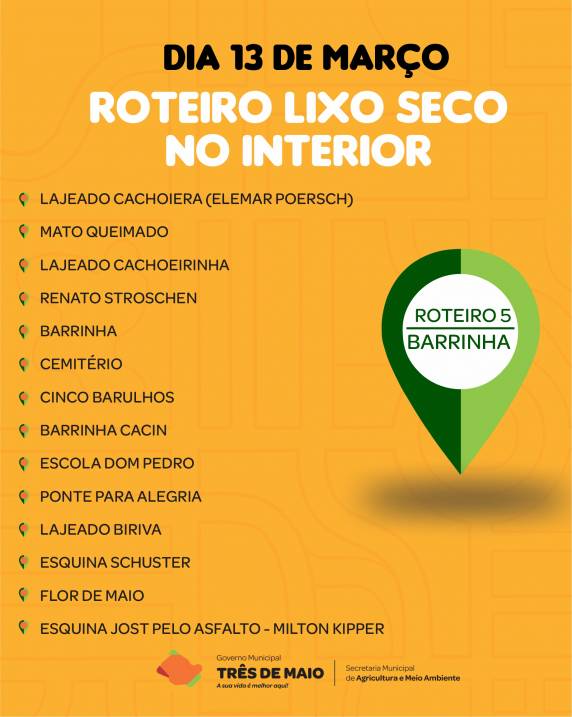 Roteiro do lixo seco no interior inicia na próxima segunda-feira - foto 3