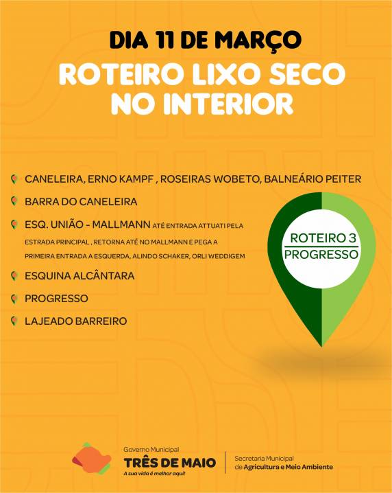 Roteiro do lixo seco no interior inicia na próxima segunda-feira - foto 4