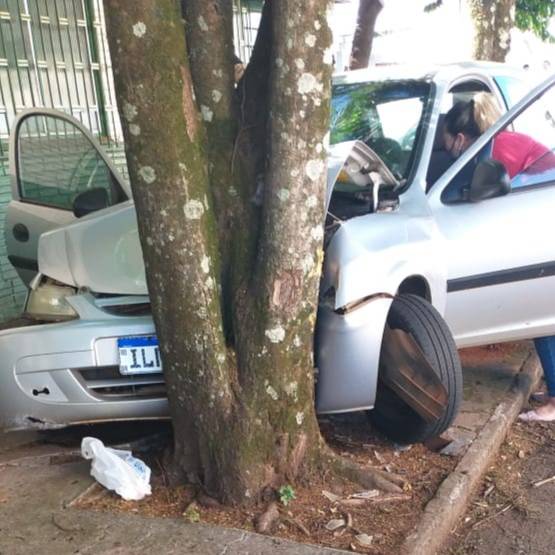 Duas pessoas ficam feridas após veículo colidir em árvore no centro de Ijuí - foto 2
