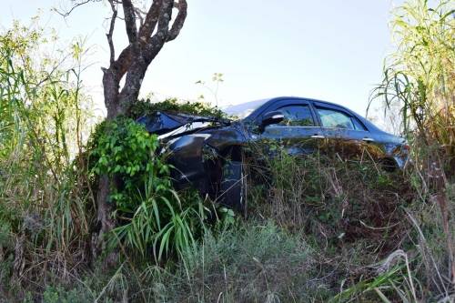 Saída de pista foi registrada na manhã dessa segunda-feira
