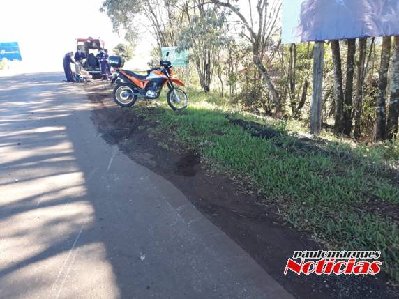 Motociclista fica ferido em acidente no trevo da BR-472 em Três de Maio - foto 2