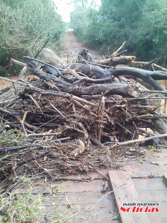 Nível da água no Rio Santa Rosa diminui e ponte aparece avariada - foto 4