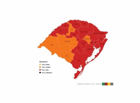 Praticamente 85% da população gaúcha vive nos municípios que têm alto risco de contaminação