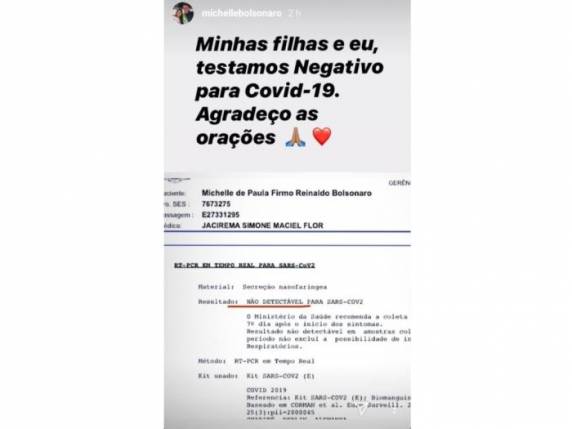 Primeira-dama comemorou resultado nas redes sociais neste sábado