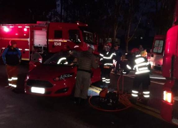 Uma das vítimas foi transferida para Passo Fundo em estado grave