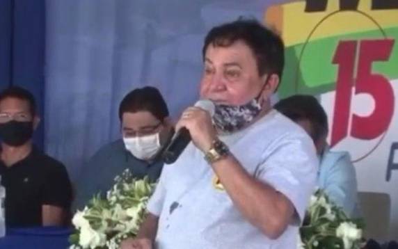 José Maria Monção, do MDB, que já foi preso em operação da Polícia Federal, deu declaração durante convenção do partido no município de Cocal