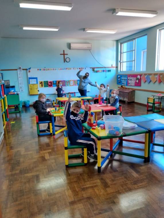 Maternal II e Jardim foram as primeiras turmas a retornarem