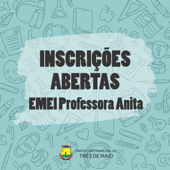 Inscrições deve ser realizada na Secretaria Municipal de Educação.