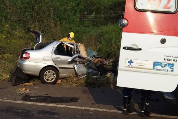 O acidente aconteceu durante a tarde de terça-feira, 6, na SC-480, no bairro Marechal Bormann, em Chapecó