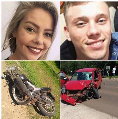 Jovens morrem em colisão de moto e carro na cidade em Panambi - foto 4