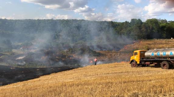 Fogo atingiu lavoura na localidade de Flamenguinho em Boa Vista do Buricá - foto 3