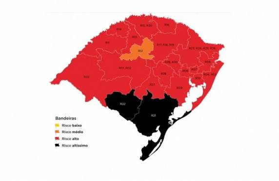 Duas regiões foram consideradas de risco altíssimo para o coronavírus. Se a classificação se confirmar na próxima segunda-feira, terão que cumprir medidas mais restritivas