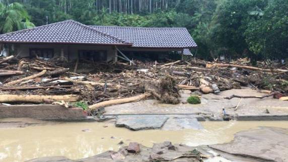 Região do Vale do Itajaí foi a mais afetada pela chuva no Estado