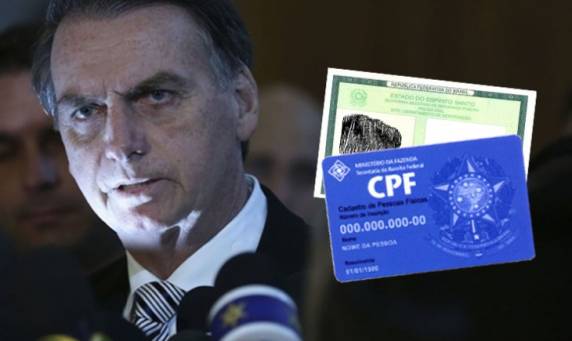 Ideia é que documentos que possuem numeração própria passem a utilizar o mesmo número do CPF; texto foi encaminhado ao Senado