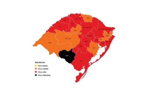Bagé retorna à classificação que aponta risco epidemiológico altíssimo