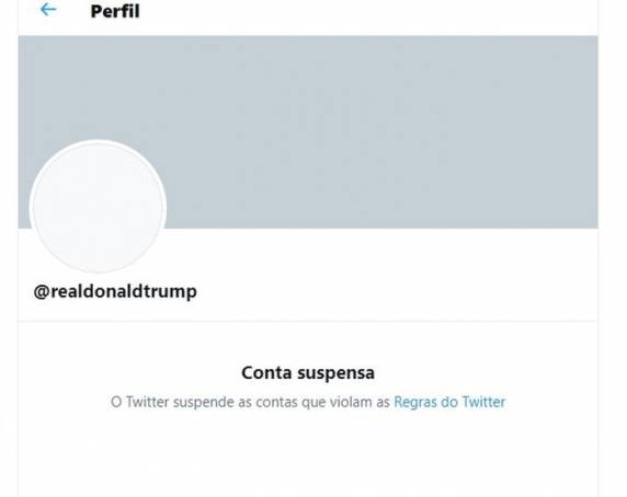 Perfil do presidente norte-americano saiu do ar nesta sexta-feira