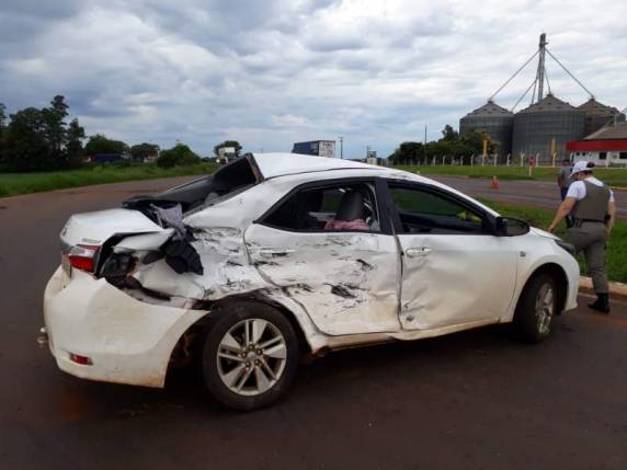 Acidente no trevo do entrocamento da BR 285 com a ERS 168 deixa uma pessoa ferida - foto 2