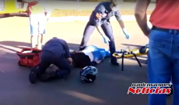Motociclista fica ferida em acidente na rótula Willy Beckert em Três de Maio - foto 2