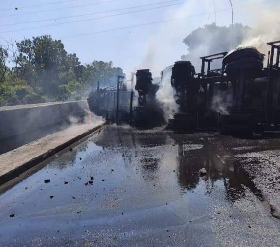 Vídeo mostra momento em que caminhão de combustível explode em ponte na BR-386, em Estrela - foto 2