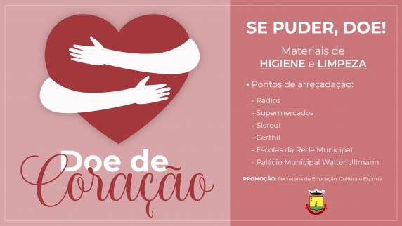 Itens de higiene pessoal e limpeza podem ser entregues nos pontos de arrecadação