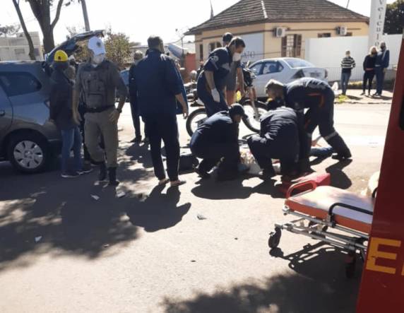 Motociclista tem suspeita de fratura após acidente na área central de Três Passos - foto 3