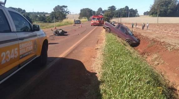 Colisão entre carro e moto deixa um morto em Tuparendi - foto 3