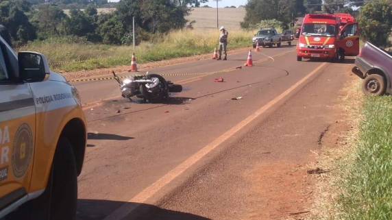 Colisão entre carro e moto deixa um morto em Tuparendi - foto 2