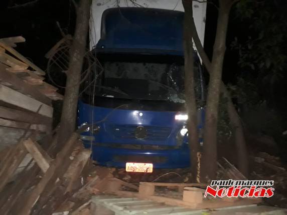 Árvores impedem que caminhão desça barranco e atinja casas no bairro Carolina, em Três de Maio - foto 6