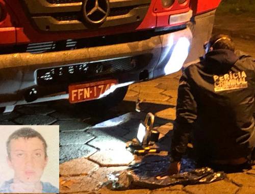 Condutor do veículo disse à polícia não ter visto Tiago Gotardo Lazzaroto, 25 anos, na pista
