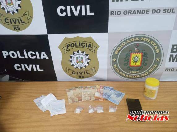 O indivíduo foi flagrado com 20 gramas de cocaína de origem Peruana.