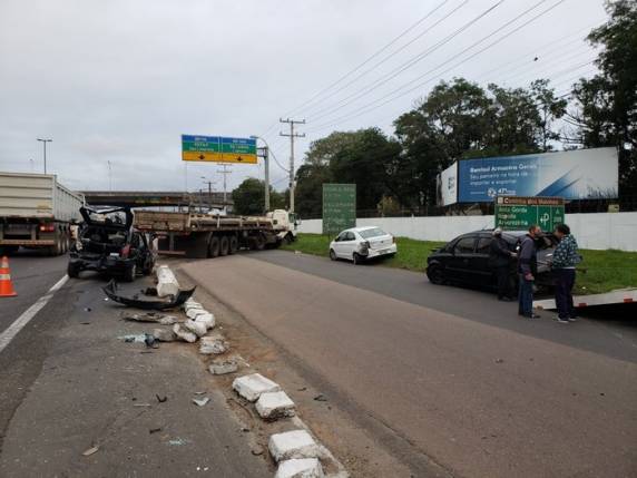 Colisão ocorreu no km 263 da rodovia, próximo ao acesso para a BR-386