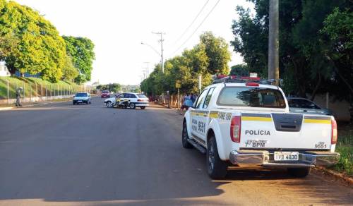 Acidente envolveu carro e moto na Ru XV de Novembro em Crissiumal - foto 3