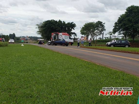 Casal de jovens fica ferido em colisão entre carro e moto na RS 342 em Três de Maio - foto 2