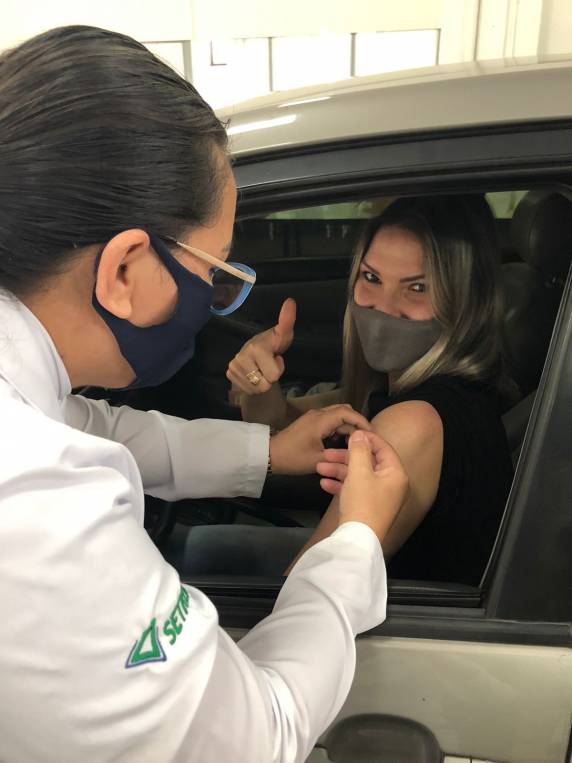 A vacinação foi realizada nas dependências da Igreja Batista