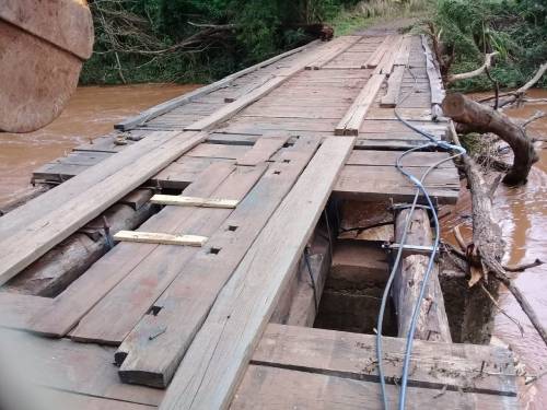 Rio Lajeado Grande teve crescida rápida no último sábado